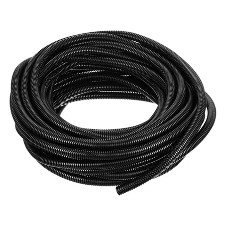 3/8 Inch x 50 Ft Split Wire Loom Tubing Protective Split Cable Conduit Black