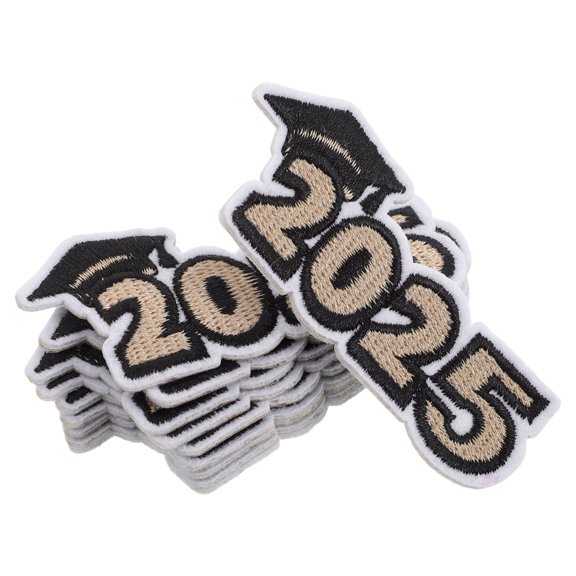 BESTYASH 10 Pcs Graduate Embroidered Iron on Applique Patch for Backpacks