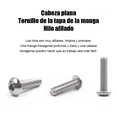 thumbnail image 5 of Tornillos De Cabeza Hexagonal M3 M4 M5 Plana 500 pcs, Plata, 5 of 5