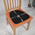thumbnail image 4 of Serbasic PU Leather Dining Chair Seat Covers Waterproof Bar Stool Slipcovers Stretch Elastic Chair Cushion Cover Protector Wipeable Washable Barstool Seat Pads for Kitchen Home Cafe (14"-18"),1 Pack, 4 of 7