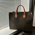 thumbnail image 5 of HUISZJ Retro Shoulder Bag, Large PU Leather Capacity Coffee Handbag, Vintage Shoulder Bag for Travel Commute Work (B), 5 of 7