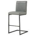 thumbnail image 3 of New Pacific Direct Ronan 26" PU Leather Counter Stool in Gray (Set of 2), 3 of 8