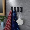 thumbnail image 2 of APODESS 4 PcsTowel hooks / Adhesive hooks - Black wall hooks without holes, heavy duty hooks for bathrooms and kitchens, 2 of 10