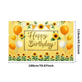 thumbnail image 4 of Floral Design Birthday Banner Sunflower Theme Decorative Elements Celebration Backdrop for Indoor Party Kids Event Photography, 4 of 9