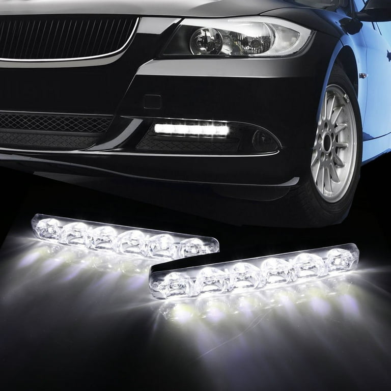 Der er behov for apotek nedbrydes iJDMTOY (2) 6000K Cool White 6-LED Universal Fit LED Daytime Running Lights  Compatible With Car SUV Truck - Walmart.com