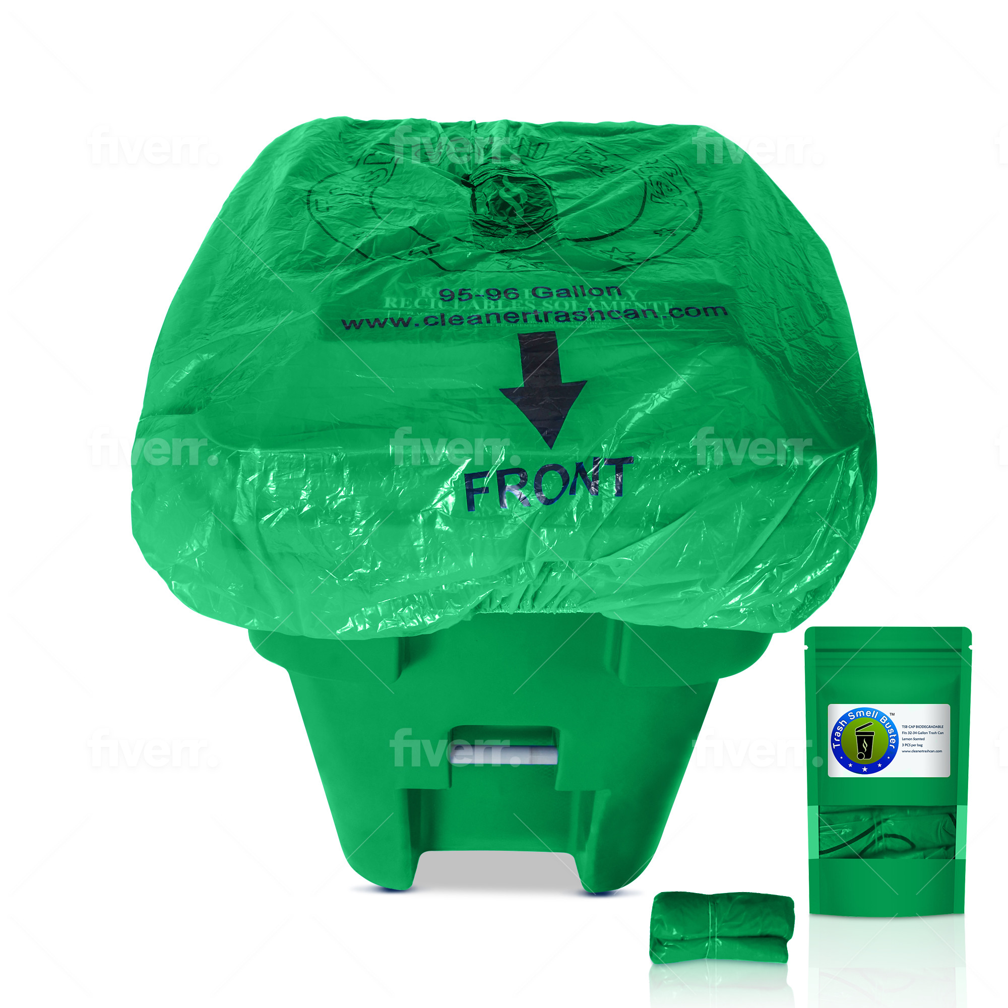Trash Smell Buster, Trash Can Smell Eliminator Cover, Odor Eliminating