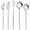 Silver, variant on 400PCS Gold Plastic Silverware - Gold Plastic Cutlery Include 200 Forks, 100 Spoons, 100 Knives, Disposable Silverware Perfect for Party&Daily Using