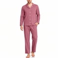 thumbnail image 3 of Men's Pajamas Set Soft Modal Sleepwear Long Sleeve Button Down Lounge Wear with Pockets,Lightweight Comfy Pajamas, 3 of 9