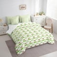 thumbnail image 3 of Manfei Green Bowknot Cherry Bedding Comforter Set 7-Piece for Kid, Kawaii Cute Fruit King Bedding Sets, Princess Cartoon Style Reversible Bed Sheets, Super Cozy Room Decor, 3 of 7
