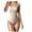 Beige, variant on Penkiiy Women's Rompers Women's Threaded Low Neck Sleeveless Tank Top Skinny Bodysuit Pink S Rompers