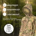 thumbnail image 5 of Waterproof Camouflage Rain Coat Men's Long Rain Jacket Lightweight Rainwear Rain Poncho Outdoor Camo Shelter Ground Sheet, 5 of 6