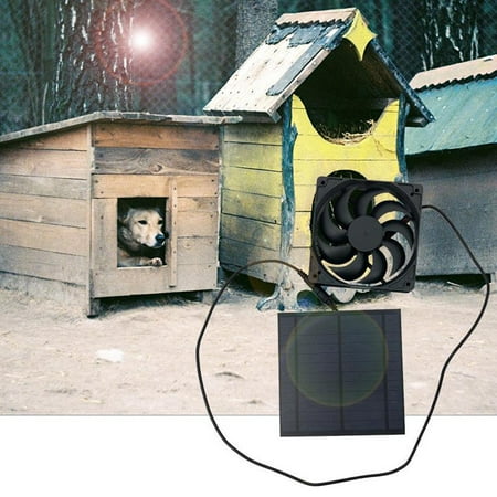 

Solar Panel Pet House Chicken And Kennel Ventilation Cooling Solar Panel Fan