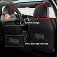 thumbnail image 3 of Florich Car Seat Covers, 5 Seats Breathable&Waterproof Faux Leather Seat Protectors, Automotive Interior Accessories Universal Fit Most Cars, RedLine, 3 of 8