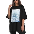 thumbnail image 4 of Plus Size Shirt for Women Black Tops for Women Oversized Short Sleeves Shirt for Women T Shirt Crewneck Shirt for Women XL, 4 of 5