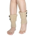 thumbnail image 4 of STETMN Women's Crochet Knitted Boot Socks Short Leg Warmers Boot Covers Button Decor Trendy Sock, 4 of 4