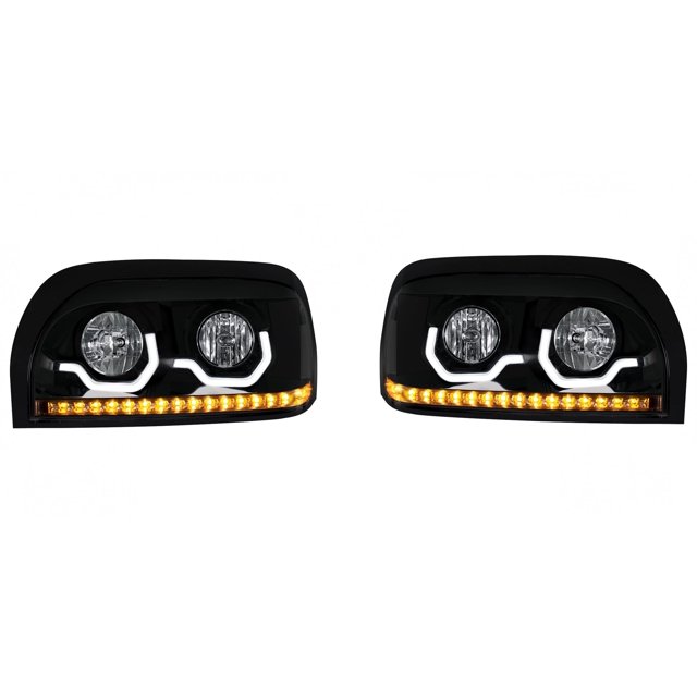 Blackout Freightliner Century Projection Headlights Driver and Passenger