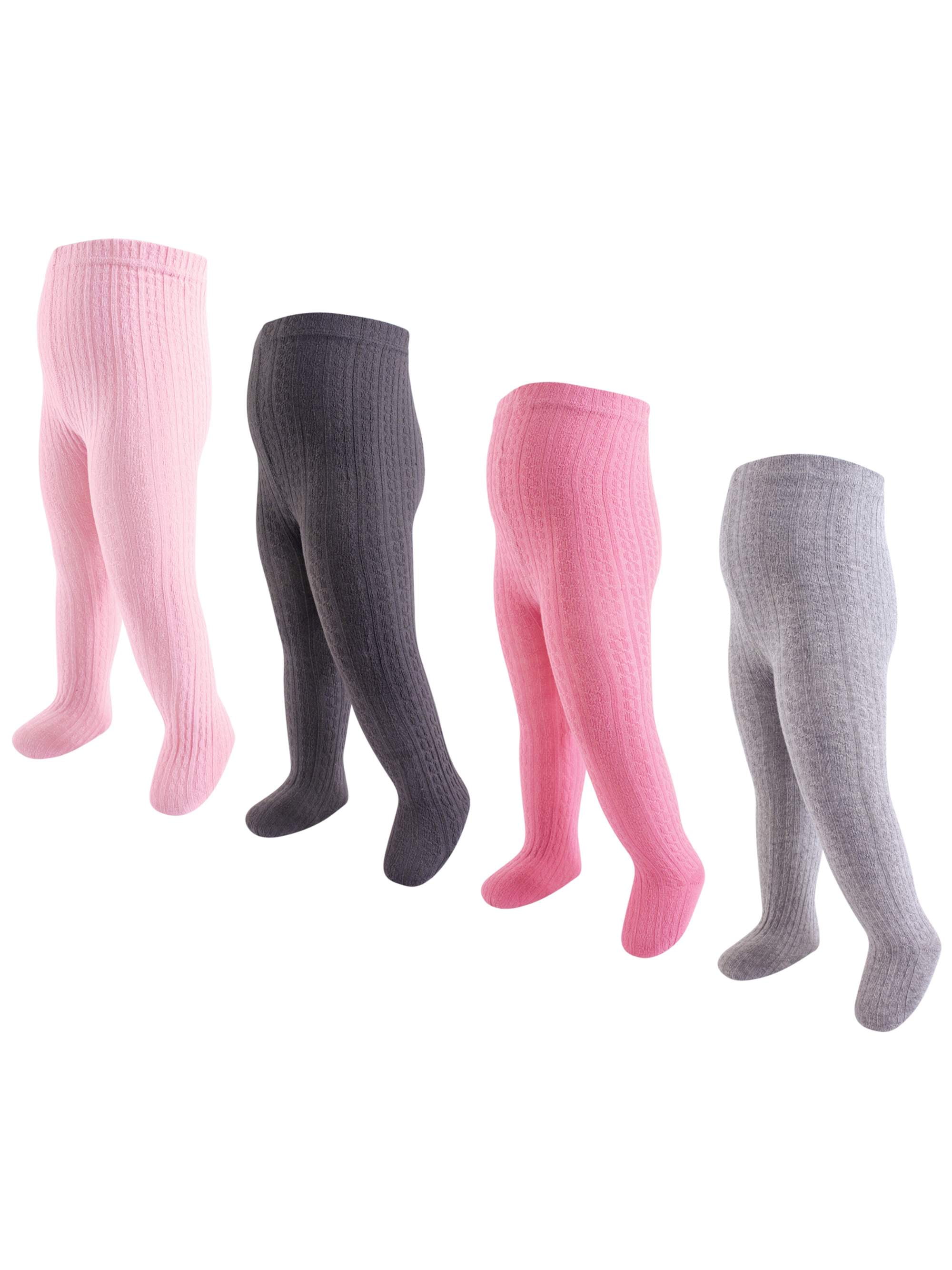 Hudson Baby Cable Knit Cotton Tights 4pk (Baby Girls)