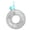 Blue, variant on Giaone Unique Doughnuts Shape Transparency Water Bottle With Secures Seal Beverage Container Practical Drinkware