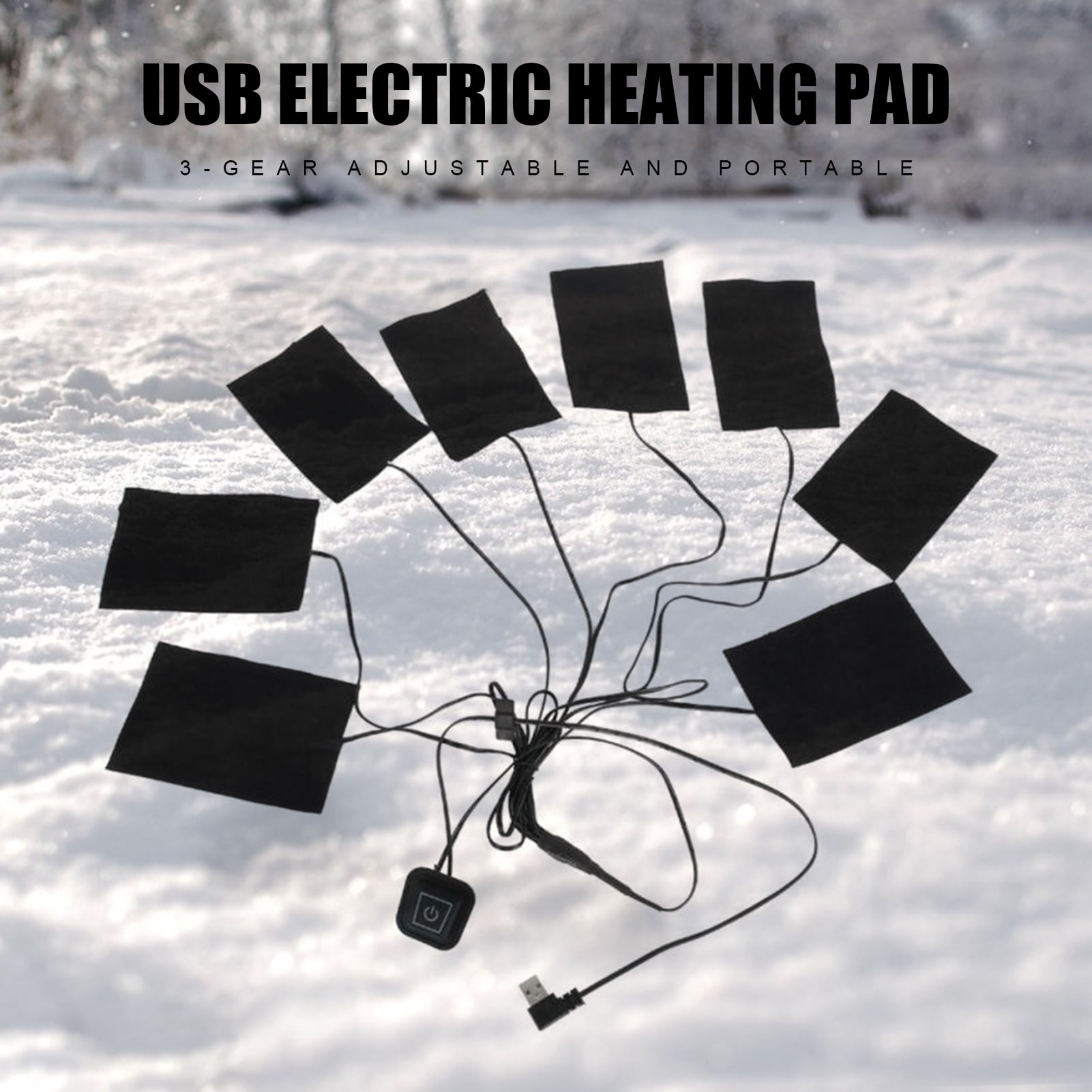Details about   1Set USB Fiber Heating Pad Portable 3 Gear Adjustable Temperature Warmer Pa Y1 