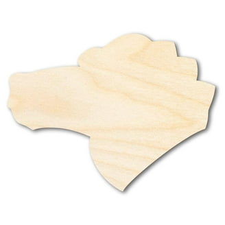 Wood Panther Craft 4" Shape - Unfinished Blonde Wood Mascot Cutout For DIY Painting & Crafts