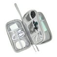 thumbnail image 2 of Unique Bargains Electronic Organizer Cable Double Layers Portable Pouch Gray Small, 2 of 6