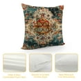 thumbnail image 4 of Nawypu Boho Pillow Covers, Persian Carpet Red Blue Vintage Throw Pillow Cover Antique Ethnic Decorative Red Blue Pillow Cases Home Decor Square Linen Pillowcase, 4 of 5