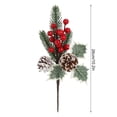 thumbnail image 3 of AMERTEER Simulation Plant Pine Needles Imitation Plants Candy Box Accessories 26cm In Length Red+Green Christmas Wreath Material, 3 of 19