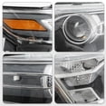 thumbnail image 4 of Grey Bezel Halogen Headlight For 2013-2014 Ford Taurus Left Driver Side Lamp LH, 4 of 7