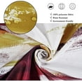 thumbnail image 4 of Burgundy Shower Curtain, Burgundy White Gold Brush Strokes Graffiti Oil Painting Modern Art Abstract Bathroom Curtain Waterproof Fabric Machine Washable with Hooks, 84" Wx72 L, 4 of 6