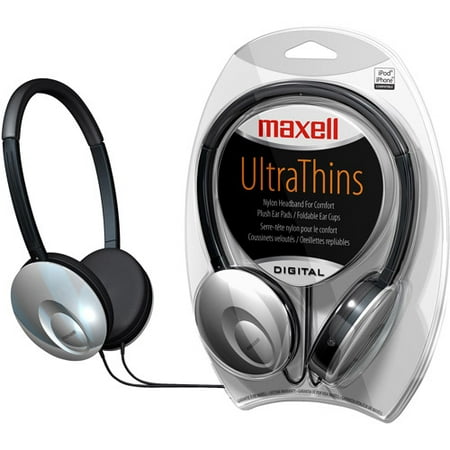 Maxell Corp. Of America Ultra Thin Compact Headphone in Silver by Maxell