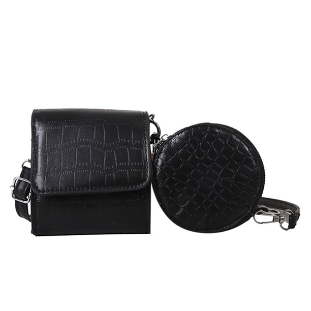 Sywqhk Mini Bolsos De Hombro Para Mujer, Bolso Cruzado De Piel De Cocodrilo (Negro) Sywqhk Para estrenar