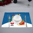 thumbnail image 3 of MKHERT Santa Stop Here Funny Christmas Art Placemats Table Mats for Dining Room Kitchen Table Decoration 12x18 inch,Set of 4, 3 of 4