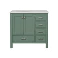 thumbnail image 3 of Horizon 36" Bathroom Vanity with Sage Green Cabinet and Engineered Carrara Top, 3 of 5
