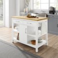thumbnail image 2 of Crosley Audrey Wood Top Kitchen Island in White, 2 of 14