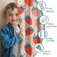 thumbnail image 3 of Blackout Kids Curtains,Pink Strawberry Plants Fruit Childrens Insulated Curtains Set Of 2,Bedroom Essentials,Toddler Room Decor 52x84in(132x213cm), 3 of 4