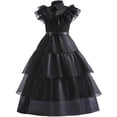 thumbnail image 2 of NWZSM-Vestidos de Carnaval Addams para niña, traje de Cosplay para niño adolescente, Vestidos de noche de fiesta de malla, 5, 10 y 14 años, novedad de 2023, 2 of 5