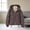 Brown, variant on Women’s Hooded Puffer Coat, Zip Up Long Sleeve Solid Winter Jacket with Pockets Relaxed Fit Thick Warm Outerwear Pink XL