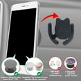 thumbnail image 2 of 3 Pack HOMEFOX Multi-Surface Holder Car Mount Compatible for Popsocket Holder Grips Hand-Free Device Accessories Desk Wall Mount Cute Cat Strong Adhesive Sticky Gel Pad, Black, 2 of 7