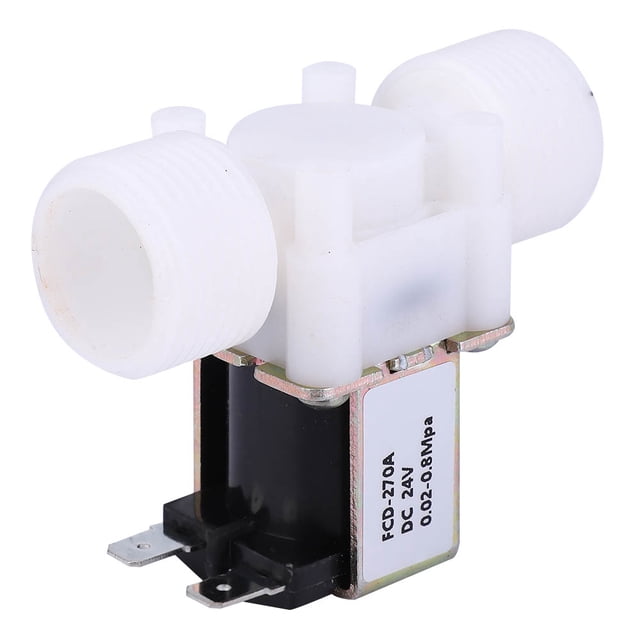 Plastic Electric Solenoid Valve, Normally Closed NC Solenoid Valve, Short-Term Quota System For 0-40°C Water Inlet Control Sensitive Switching DC24V