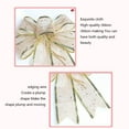 thumbnail image 6 of EWASWON Christmas Gold Mesh Bow with Sequins & Piping - 29cm Champagne Holiday Ornament for Tree, Wreath, Gift Box & Window Decor, 6 of 6