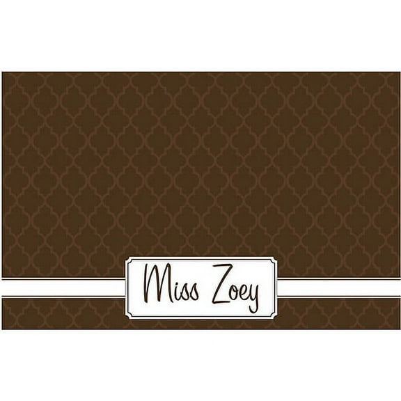 Personalized Kitty Placemat, Brown