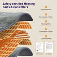 thumbnail image 6 of Heating Pad, Weighted Heating Pad with Massaging Vibrations, Massage Heating Pad for Back Cramps Shoulder Pain Relief, 6 Heat Settings & 4 Massage Modes, Gifts for Christmas, 24" x 12", 6 of 7