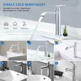 thumbnail image 5 of Grifo de agua fría en cascada, grifo de lavado a mano con agua fría, grifo de agua fría, lavabo monomando, grifo para lavabo de baño, mezclador de lavado a mano, apto para inodoro, lavado a mano,, 5 of 5