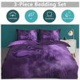thumbnail image 5 of 3 Pcs Soft Bedding Set, Includes 1 Duvet Cover with Zipper And 2 Pillow,Shams Purple Wolf King(102"×90"), 5 of 8