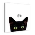 thumbnail image 2 of Creative Products Curious Hello Black Cat 30 x 30 Canvas Wall Art, 2 of 5