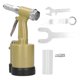 thumbnail image 4 of Pistola remachadora neumática hidráulica, extractor remachador de aire, herramienta Industrial de remachado de 3 mandíbulas, KP-703 dorado, 4 of 8