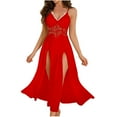 thumbnail image 2 of Fewfanhot Women's Lace Dress, Embroidery Lace-Up Camisole and T-Back Sleeping Skirt for Elegant Homewear Romantic Nights, 2 of 3