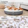 thumbnail image 3 of Round Donut Cat and Dog Cushion Bed, 30in Pet Bed for Medium or Large Dogs, Anti-Slip & Water-Resistant Bottom, Soft Durable Fabric Pet beds, Washable Calming Cat & Dog Bed Grey, 3 of 7