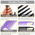 thumbnail image 3 of 2 piezas de peine de dientes anchos grandes, peines de ducha con gancho para cabello rizado mojado, cepillos grandes para desenredar rizos, peinados secos y gruesos cabello largos, para mujeres, 3 of 8