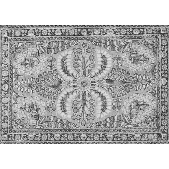 Ahgly Company Indoor Rectangle Persian Gray Traditional Area Rugs, 2' x 4'